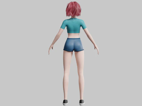 Basic classic woman V31401 3D Model