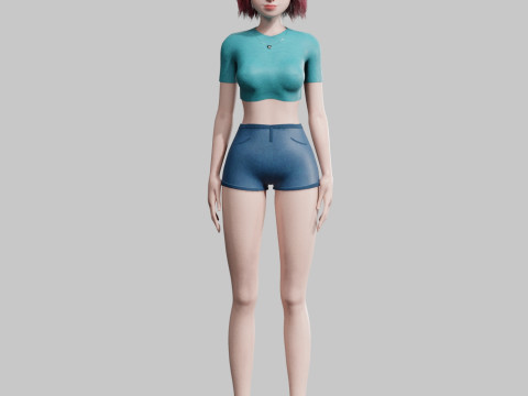 Basic classic woman V31401 Modèle 3D