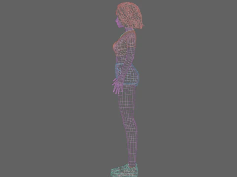 Basic classic woman V31401 3D Model