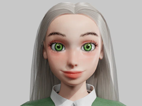 Basic cool woman V33050 3D Model