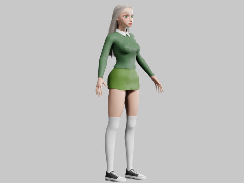 Mujer cool básica V33050 Modelo 3D