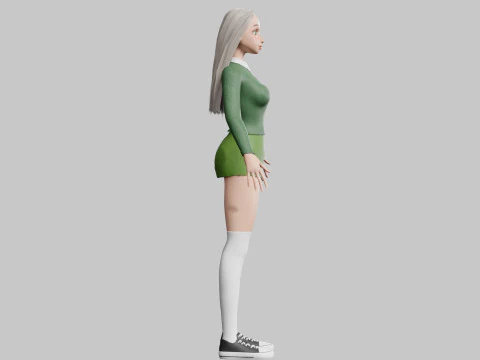 Basic cool woman V33050 3D Model