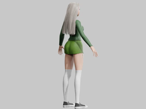 Basic cool woman V33050 3D Model