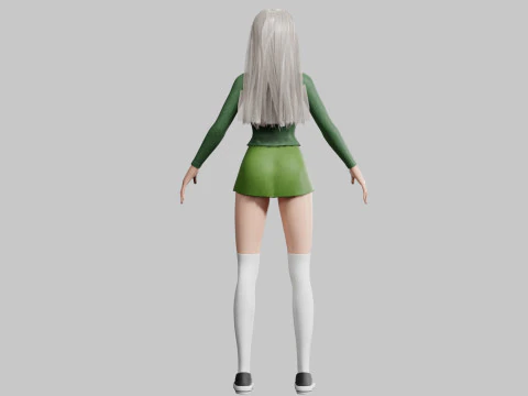 Basic cool woman V33050 3D Model