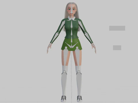 Basic cool woman V33050 3D Model