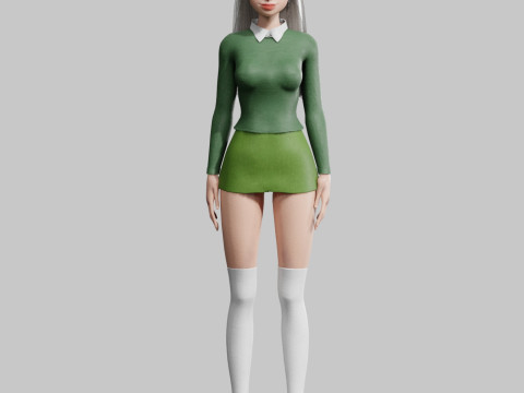 Mujer cool básica V33050 Modelo 3D