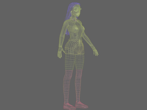 Mujer cool básica V33050 Modelo 3D