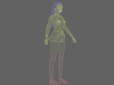Basic cool woman V33050 3D Model