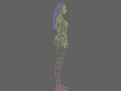 Basic cool woman V33050 3D Model