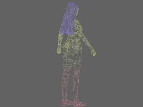 Basic cool woman V33050 3D Model