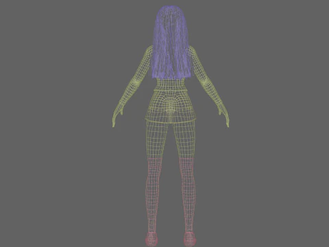 Basic cool woman V33050 3D Model