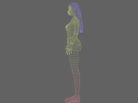 Basic cool woman V33050 3D Model