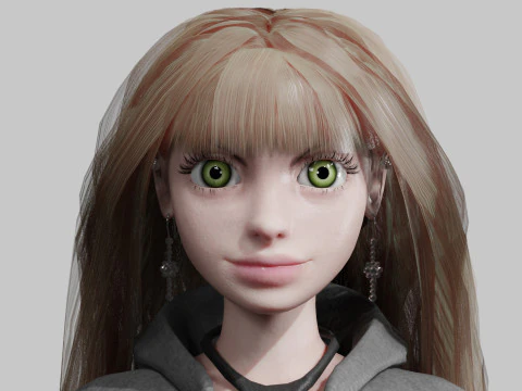 Basic cute Woman V37088 3D Model