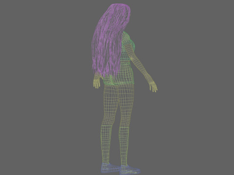 Basic cute Woman V37088 Model 3D