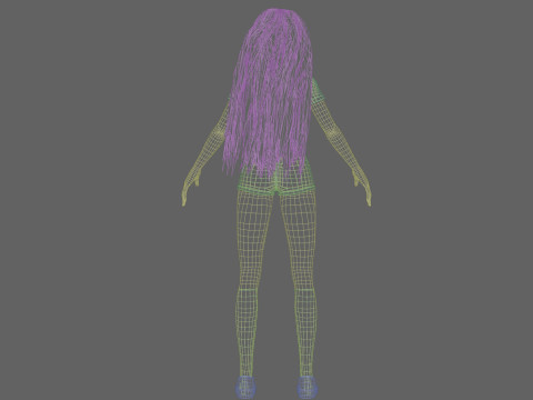 Basic cute Woman V37088 Model 3D