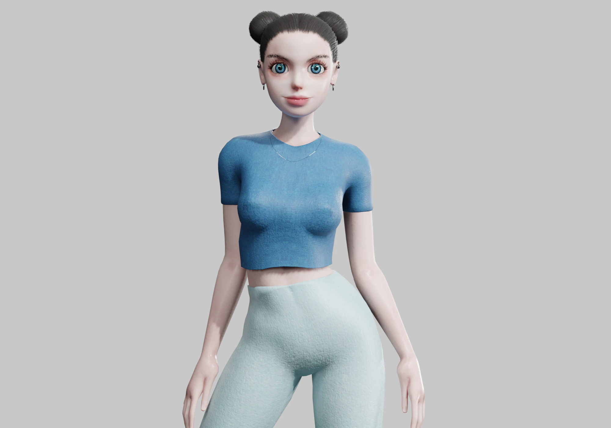 Basic Pretty Woman V23423 3D Model .c4d .max .obj .3ds .fbx .stl .blend