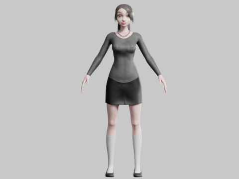 Basic Standard woman V22683 Modèle 3D