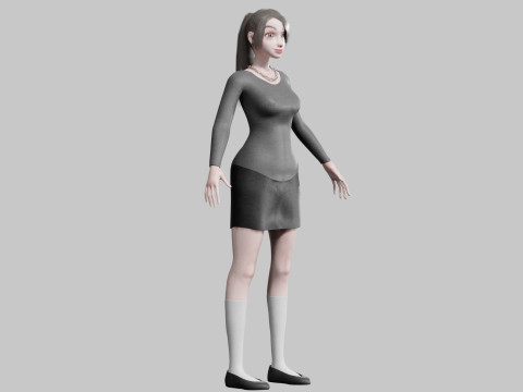 Basic Standard woman V22683 Modèle 3D