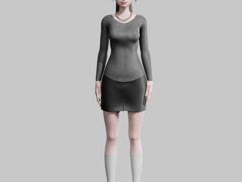 Basic Standard woman V22683 Modèle 3D