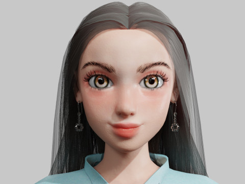 Basic sweet Woman V37661 Modèle 3D