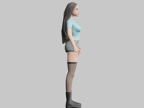 Basic sweet Woman V37661 Modèle 3D