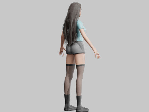 Basic sweet Woman V37661 Modèle 3D