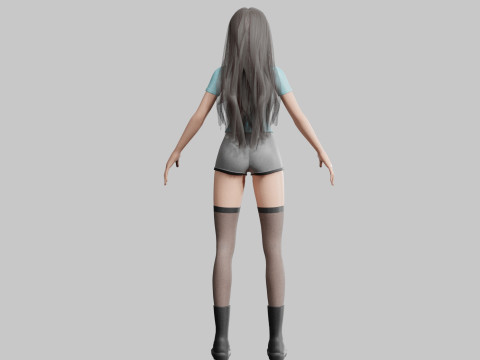 Basic sweet Woman V37661 Modèle 3D