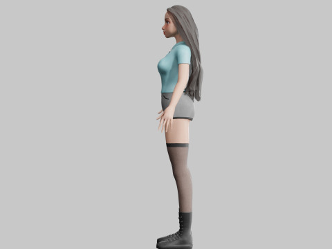 Basic sweet Woman V37661 Modèle 3D