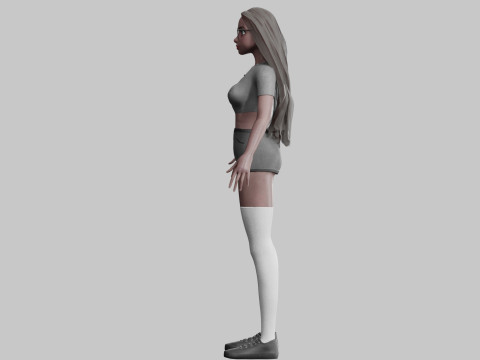 Beautiful cute Woman V34257 3D Model