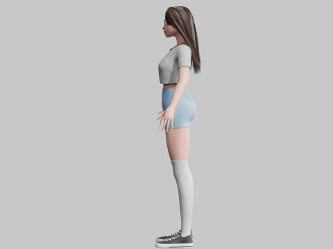 Cartoon cute Woman V34798 3D 모델