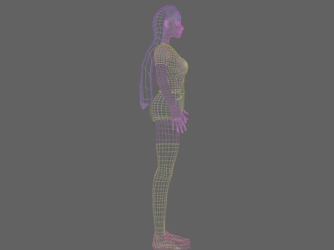 Cartoon Pretty Woman V24948 3D Model