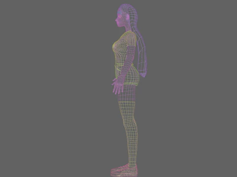 Cartoon Pretty Woman V24948 3D Model