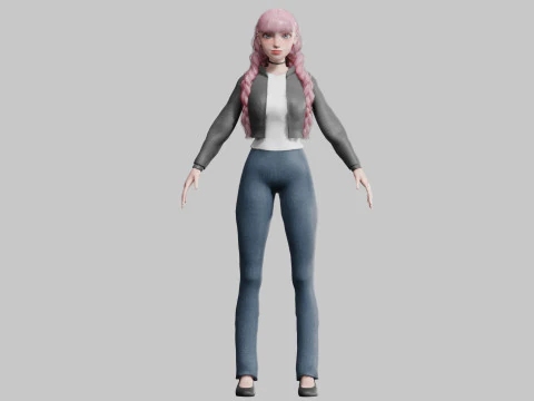 Classic cute Woman V35407 3D Model