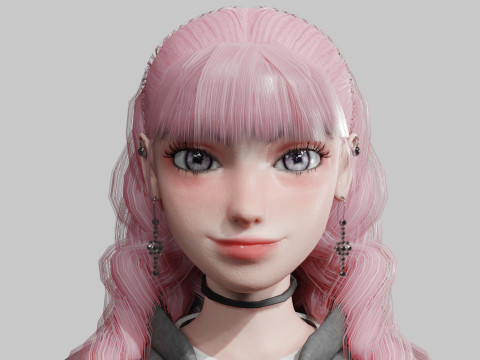 Classic cute Woman V35407 Modello 3D