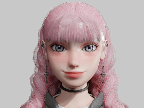 Classic cute Woman V35407 3D Model