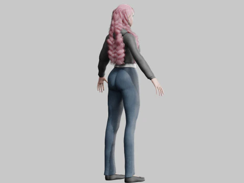 Classic cute Woman V35407 3D Model