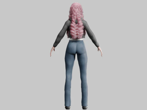 Classic cute Woman V35407 3D Model