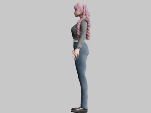 Classic cute Woman V35407 Modello 3D