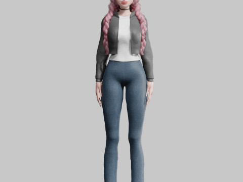 Classic cute Woman V35407 Modello 3D