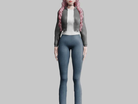 Classic cute Woman V35407 3D Model