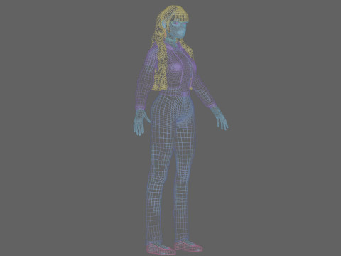 Classic cute Woman V35407 Modello 3D