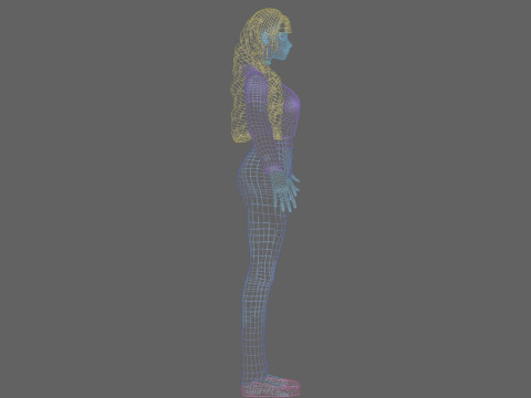 Classic cute Woman V35407 Modello 3D