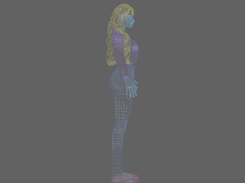 Classic cute Woman V35407 3D Model