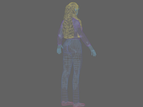 Classic cute Woman V35407 Modello 3D