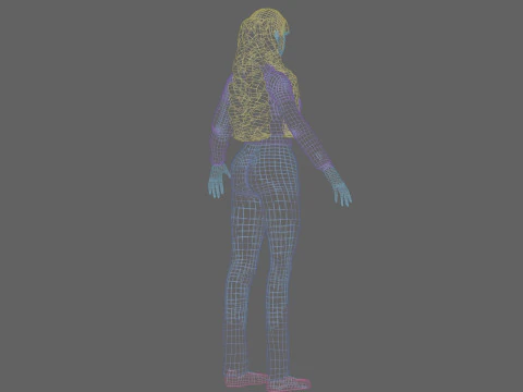 Classic cute Woman V35407 3D Model