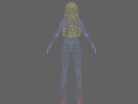Classic cute Woman V35407 Modello 3D