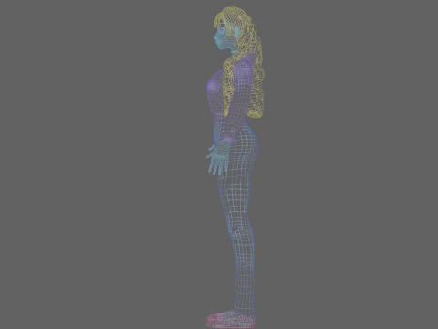 Classic cute Woman V35407 Modello 3D