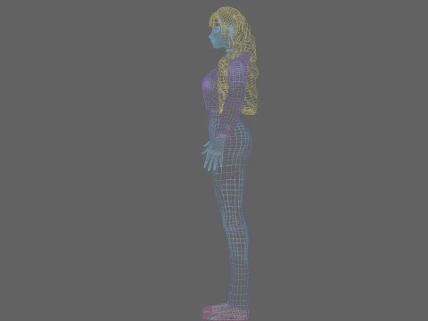 Classic cute Woman V35407 3D Model