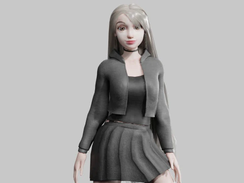 Fajna, podstawowa kobieta V36150 Model 3D