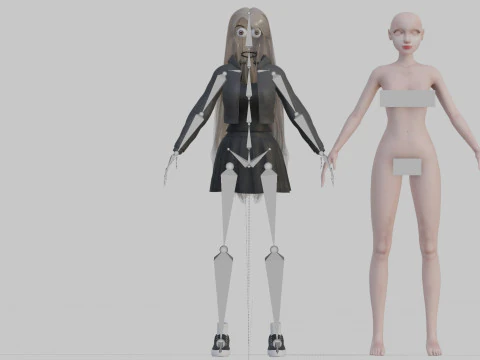 Cool Basic Woman V36150 3D Model